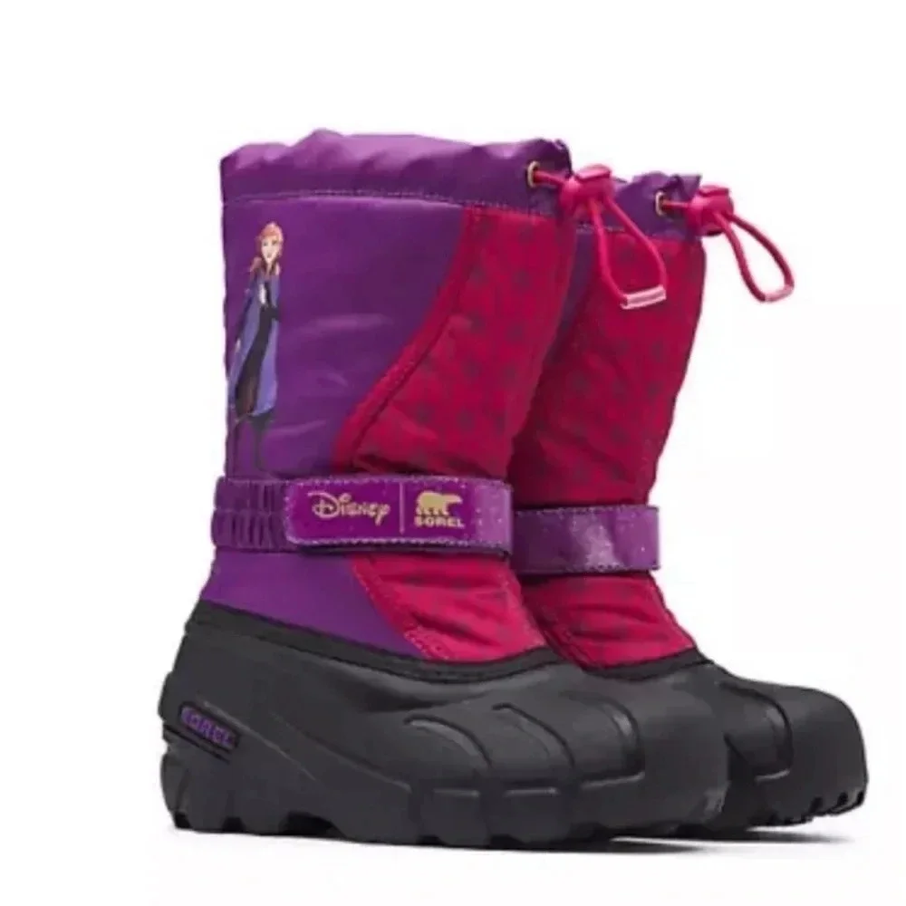 NEW Disney × Sorel Youth Flurry Frozen 2 Anna Winter Boot NIB Youth Wild Iris